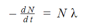 Radioactive decay formula calculus