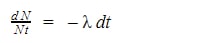 Radioactive decay formula calculus