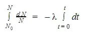 Radioactive decay formula calculus