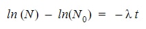 Radioactive decay formula calculus