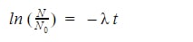 Radioactive decay formula calculus