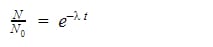 Radioactive decay formula calculus