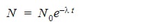 Radioactive decay formula calculus